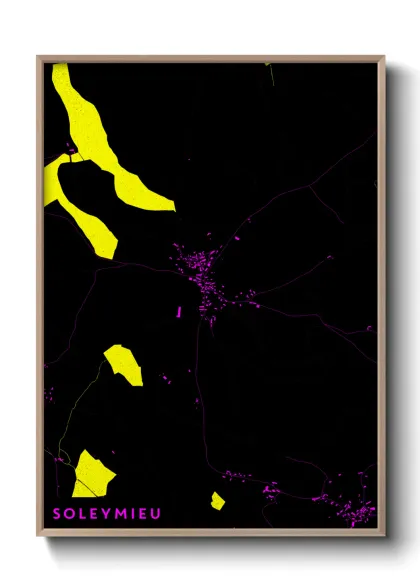 Une affiche de carte sur Soleymieu