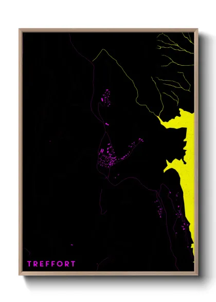 Une affiche de carte sur Treffort