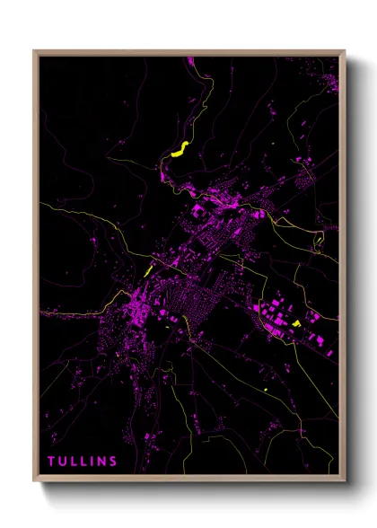 Une affiche de carte sur Tullins