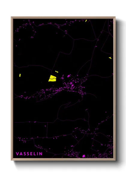 Une affiche de carte sur Vasselin