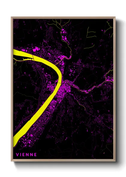 Une affiche de carte sur Vienne