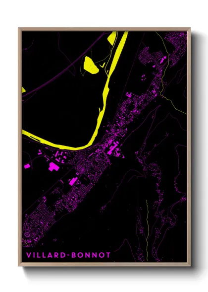 Une affiche de carte sur Villard-Bonnot