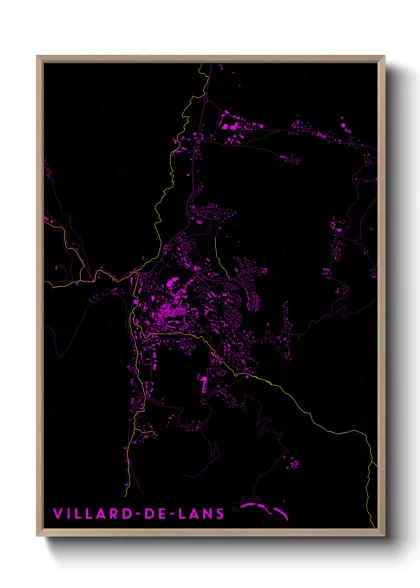 Une affiche de carte sur Villard-de-Lans