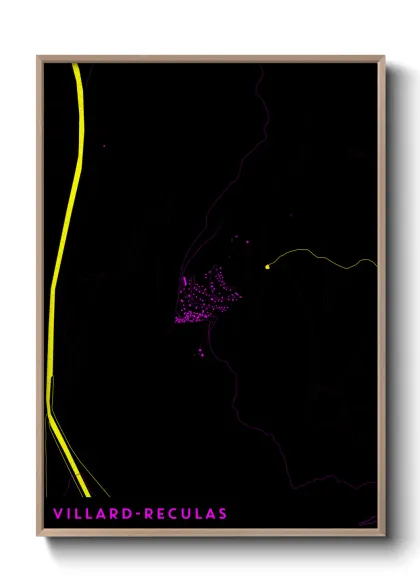 Une affiche de carte sur Villard-Reculas