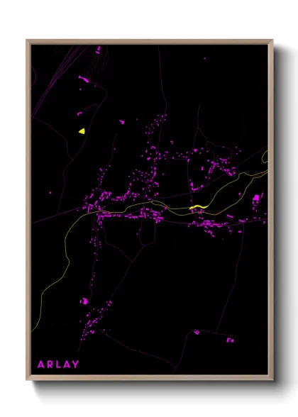 Une affiche de carte sur Arlay