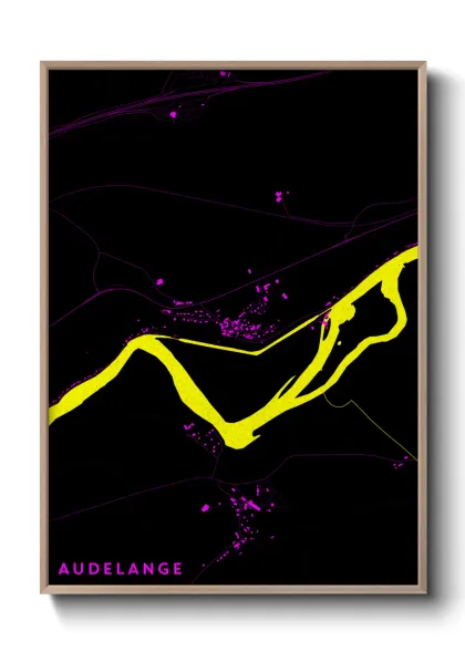 Une affiche de carte sur Audelange