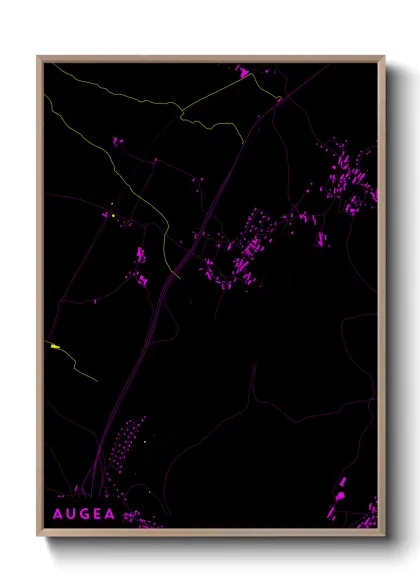 Une affiche de carte sur Augea