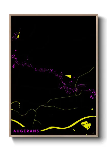 Une affiche de carte sur Augerans
