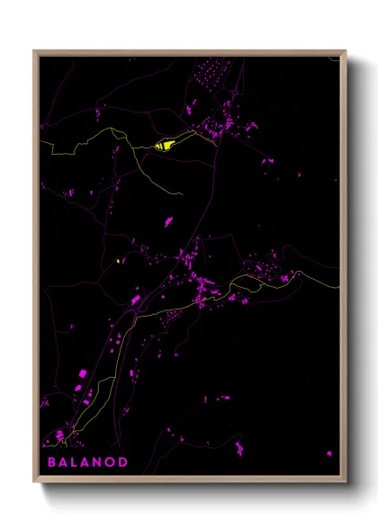 Une affiche de carte sur Balanod
