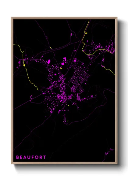 Une affiche de carte sur Beaufort