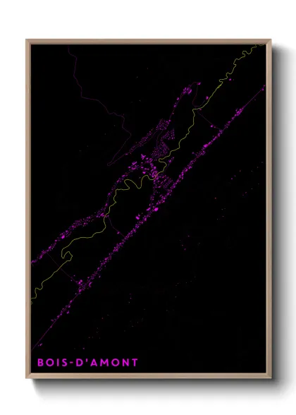 Une affiche de carte sur Bois-d'Amont