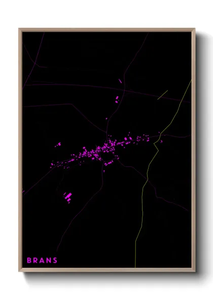 Une affiche de carte sur Brans