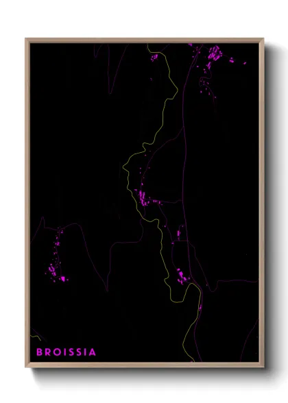 Une affiche de carte sur Broissia