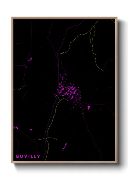 Une affiche de carte sur Buvilly