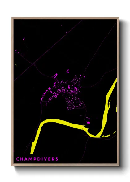 Une affiche de carte sur Champdivers