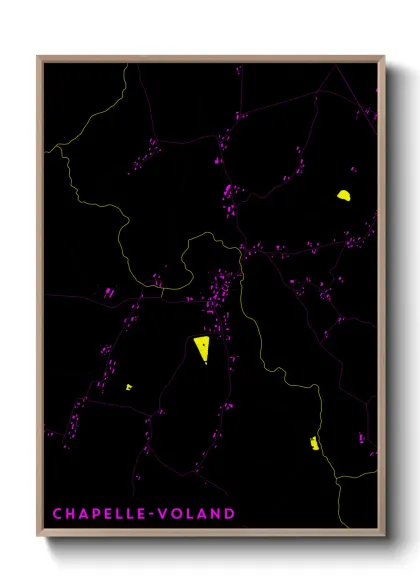 Une affiche de carte sur Chapelle-Voland