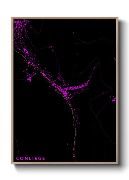 Une affiche de carte sur Conliège
