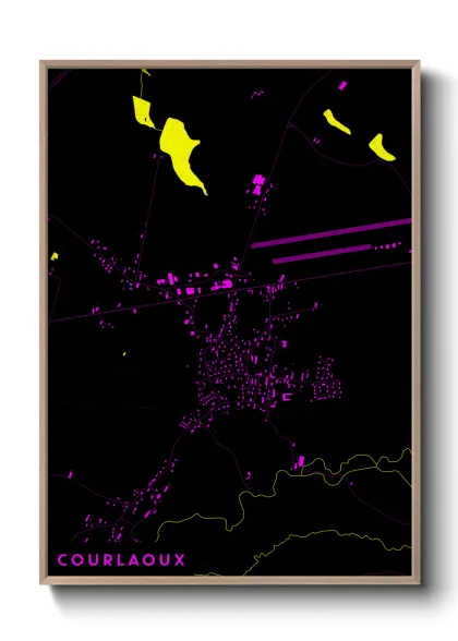 Une affiche de carte sur Courlaoux