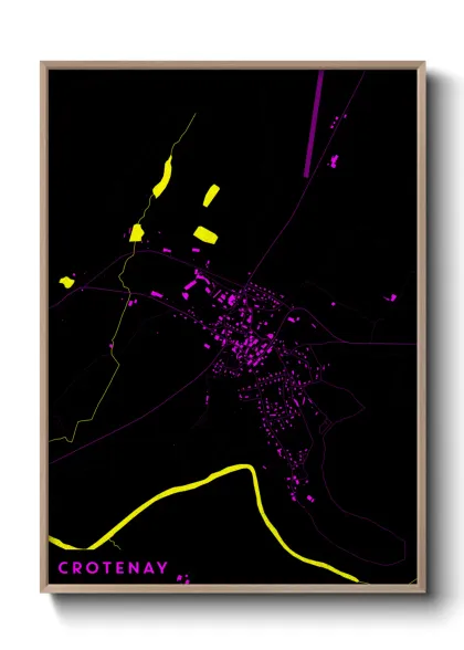 Une affiche de carte sur Crotenay