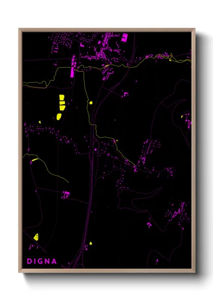 Une affiche de carte sur Digna