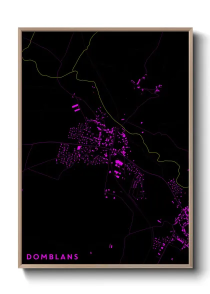 Une affiche de carte sur Domblans