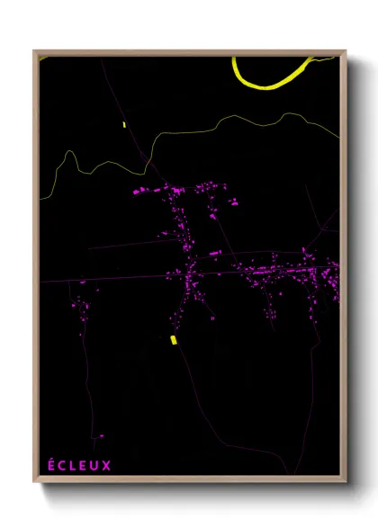 Une affiche de carte sur Écleux