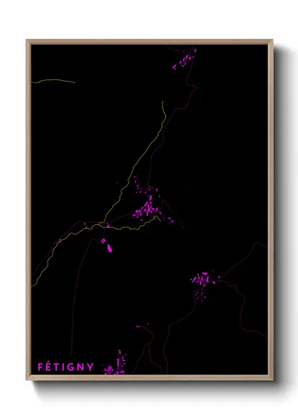 Une affiche de carte sur Fétigny