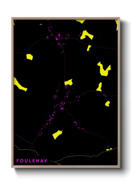 Une affiche de carte sur Foulenay