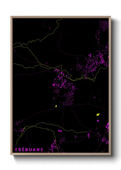 Une affiche de carte sur Frébuans