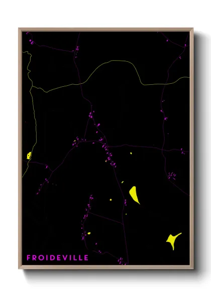 Une affiche de carte sur Froideville