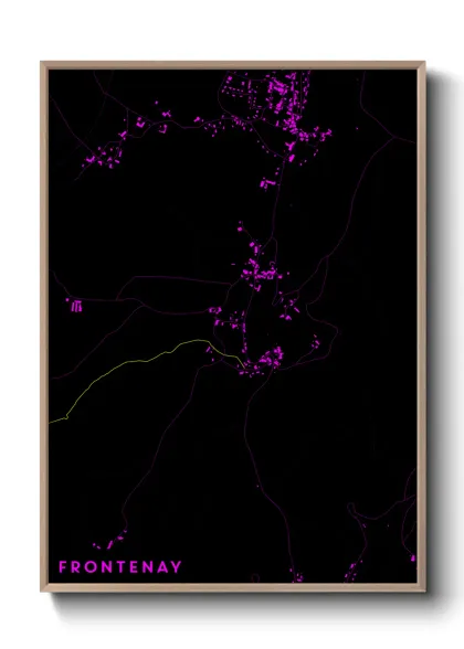 Une affiche de carte sur Frontenay