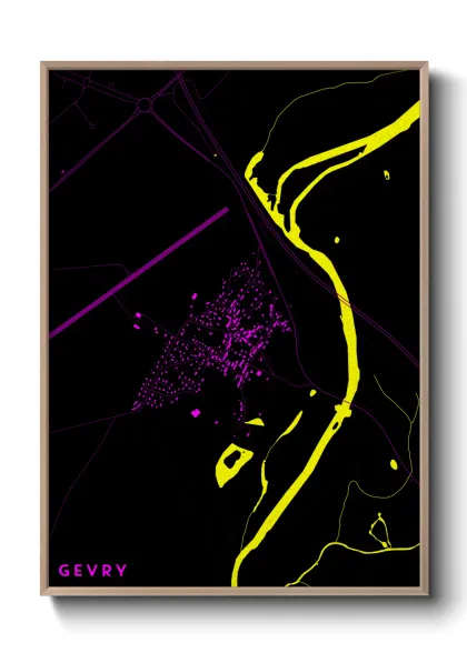 Une affiche de carte sur Gevry