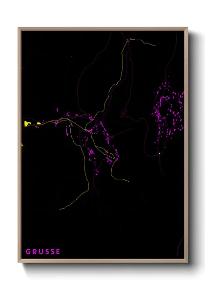 Une affiche de carte sur Grusse