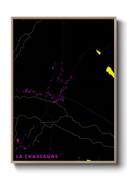 Une affiche de carte sur La Chassagne