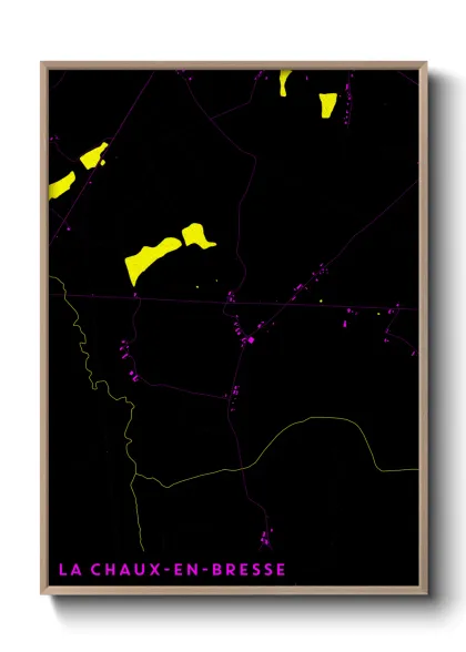 Une affiche de carte sur La Chaux-en-Bresse