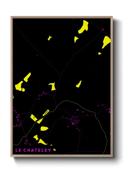 Une affiche de carte sur Le Chateley