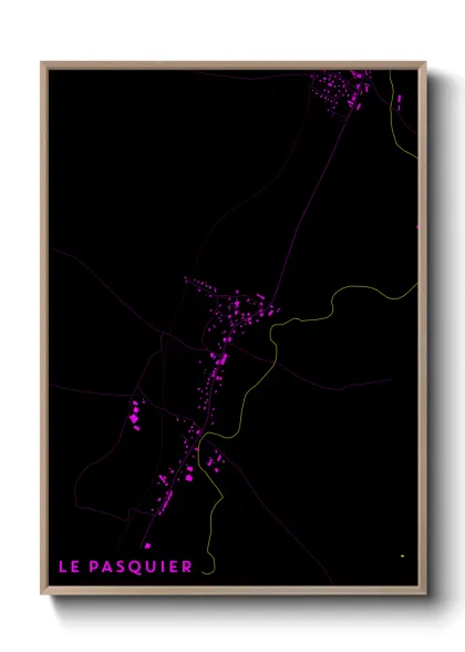 Une affiche de carte sur Le Pasquier