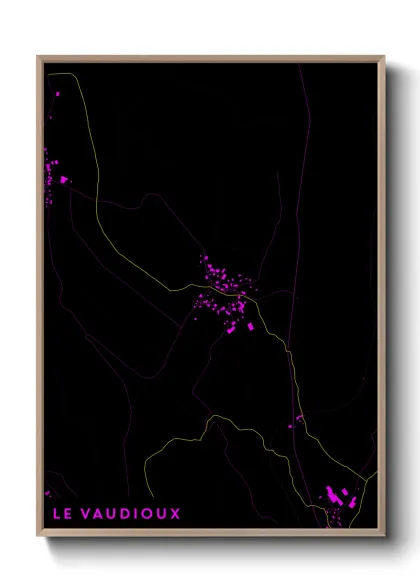 Une affiche de carte sur Le Vaudioux