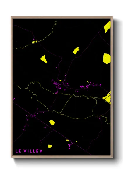 Une affiche de carte sur Le Villey