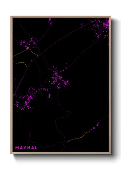 Une affiche de carte sur Maynal