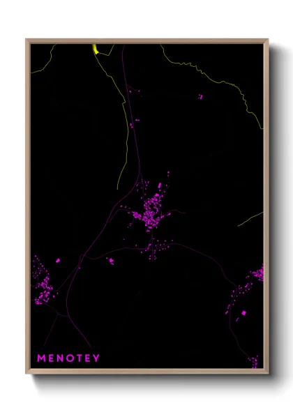 Une affiche de carte sur Menotey