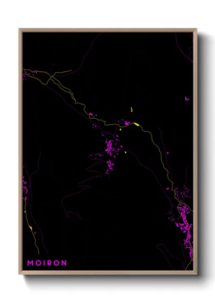 Une affiche de carte sur Moiron