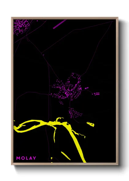 Une affiche de carte sur Molay