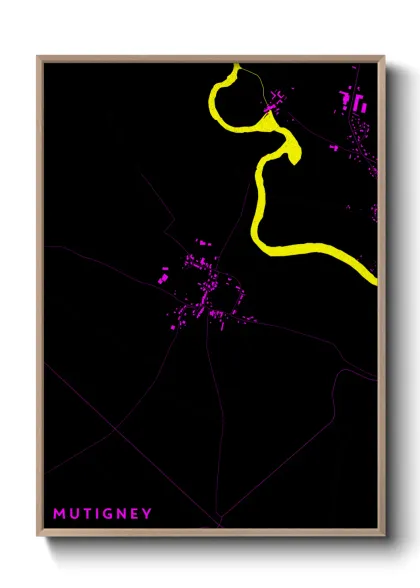 Une affiche de carte sur Mutigney