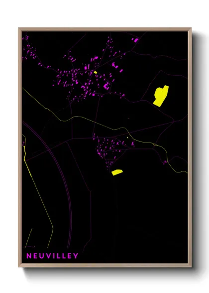 Une affiche de carte sur Neuvilley