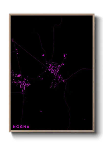 Une affiche de carte sur Nogna