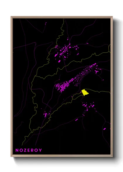 Une affiche de carte sur Nozeroy