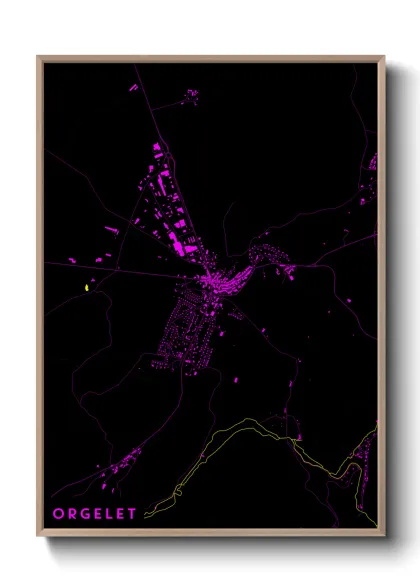 Une affiche de carte sur Orgelet