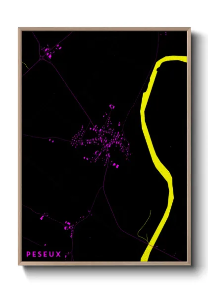 Une affiche de carte sur Peseux