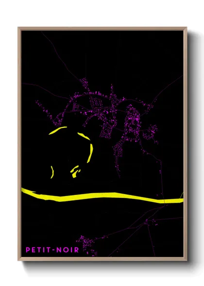 Une affiche de carte sur Petit-Noir